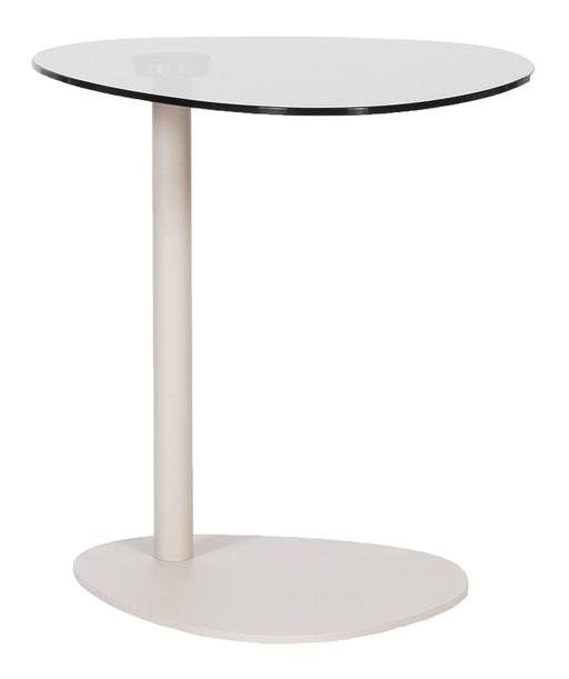 LABEL51 Organische Bijzettafel Lily Glas, 48 x 47cm - Smoked Brown