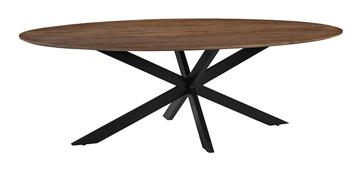 LABEL51 Ovale Eettafel James Mangohout, 160 x 100cm - Naturel - Ovaal