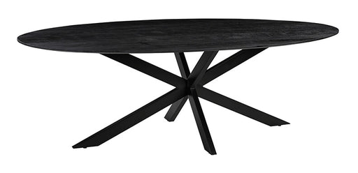 LABEL51 Ovale Eettafel James Mangohout, 190 x 100cm - Zwart - Ovaal