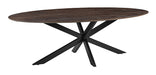 LABEL51 Ovale Eettafel James Mangohout, 160 x 100cm - Espresso - Ovaal