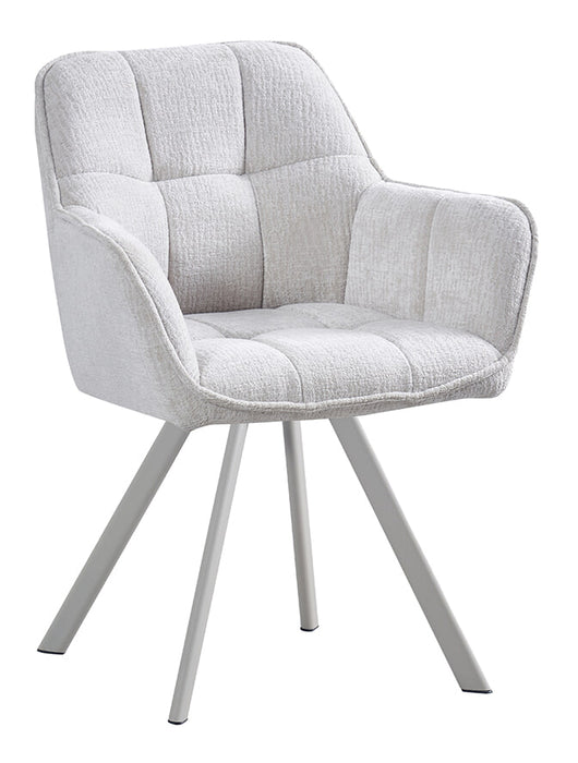 LABEL51 Eetkamerstoel Riley Tresor-stof - Naturel/Taupe