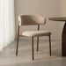 LABEL51 Eetkamerstoel Kaito Prestige-stof - Beige/Walnoot