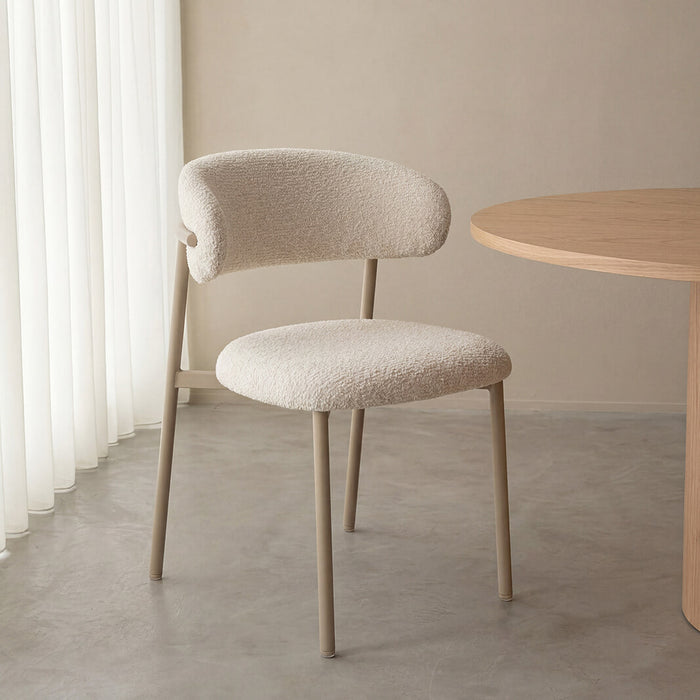 LABEL51 Eetkamerstoel Kaito Prestige-stof - Naturel/Beige
