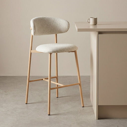 LABEL51 Barkruk Kaito Prestige-stof - Naturel (zithoogte 64cm)