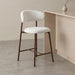 LABEL51 Barkruk Kaito Prestige-stof - Naturel/Walnoot (zithoogte 64cm)