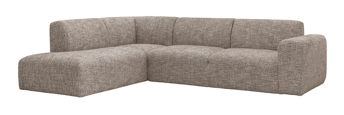 LABEL51 Hoekbank Verona Links, 291cm, Silencio-stof - Taupe