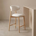 LABEL51 Barkruk Kyoto Superb-stof en essenhout - Naturel (zithoogte 64cm)