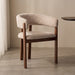 LABEL51 Eetkamerstoel Osaka Superb-stof en walnoot essenhout - Beige