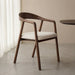 LABEL51 Eetkamerstoel Lone Superb-stof en walnoothout - Naturel