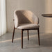 LABEL51 Eetkamerstoel Nagano Superb-stof en walnoot - Beige