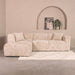 LABEL51 Loungebank Salvano Links, 273cm, Rimba-stof - Beige