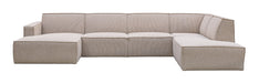 LABEL51 U-bank Kay Rechts, 363cm, Bouclé - Naturel