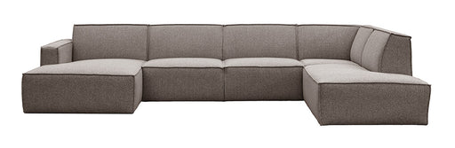 LABEL51 U-bank Kay Hoek Rechts, 363cm, Bouclé - Mushroom