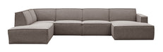 LABEL51 U-bank Kay Hoek Links, 363cm, Bouclé - Mushroom