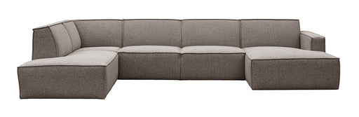 LABEL51 U-bank Kay Hoek Links, 363cm, Bouclé - Mushroom