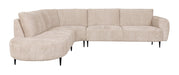 LABEL51 Organische Hoekbank Morato Links, 300cm, Chenille - Naturel