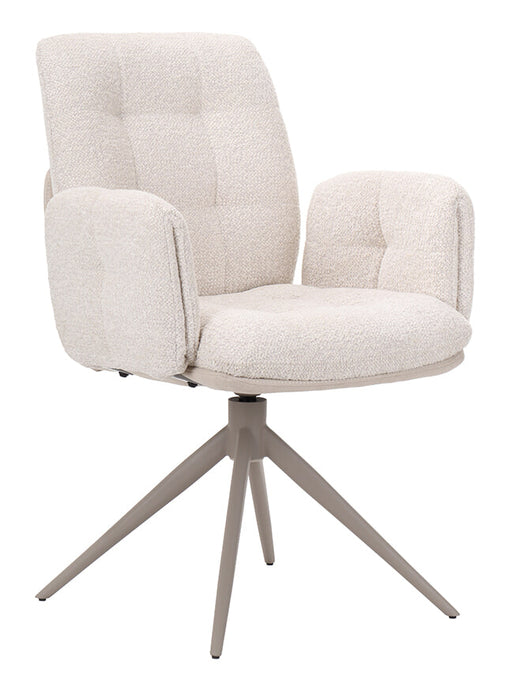 LABEL51 Draaibare Eetkamerstoel Unreal Bouclé - Naturel