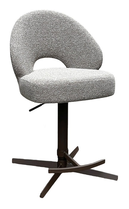 LABEL51 Draaibare Barkruk Saint Tropez Bouclé - Mushroom/Brons (zithoogte 76-93cm)