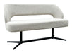 LABEL51 Eetkamerbank Saint Tropez 150cm, Bouclé - Naturel/Zwart
