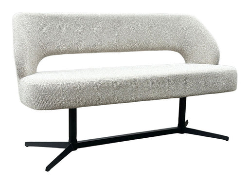 LABEL51 Eetkamerbank Saint Tropez 150cm, Bouclé - Naturel/Zwart