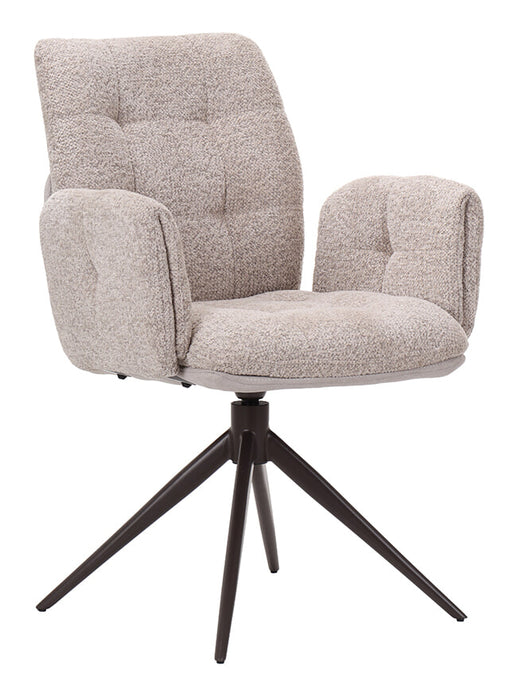 LABEL51 Draaibare Eetkamerstoel Unreal Bouclé - Beige