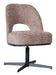 LABEL51 Draaibare Eetkamerstoel Port Grimaud Chenille - Taupe/Zwart