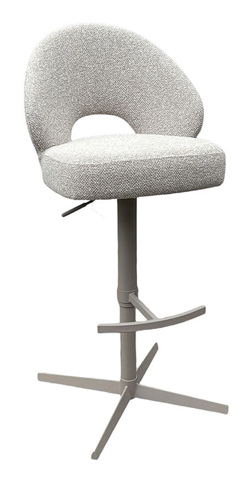 LABEL51 Draaibare Barkruk Saint Tropez Bouclé - Naturel (zithoogte 66-93cm)