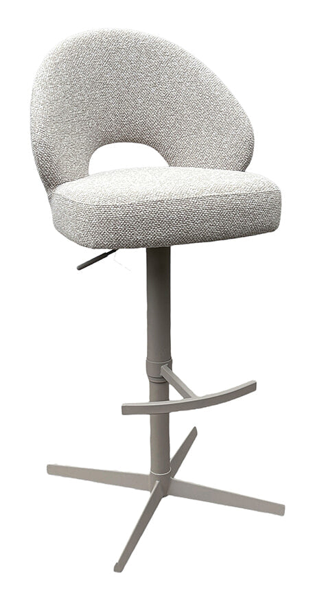 LABEL51 Draaibare Barkruk Saint Tropez Bouclé - Naturel (zithoogte 66-93cm)