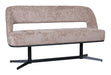LABEL51 Eetkamerbank Port Grimaud 190cm, Chenille - Taupe/Zwart