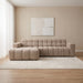 LABEL51 Loungebank Luna Links, 297cm, Chenille - Taupe