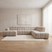 LABEL51 U-bank Luna Rechts 370 cm Chenille Naturel