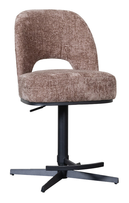 LABEL51 Draaibare Barkruk Port Grimaud Haga-stof - Taupe (zithoogte 59-98cm)