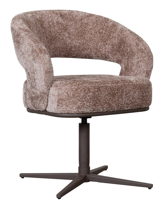 LABEL51 Draaibare Eetkamerstoel New York Chenille - Taupe