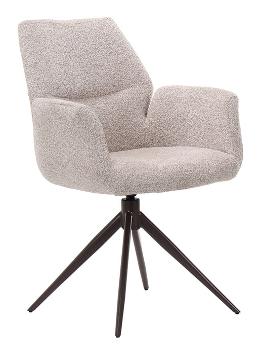 LABEL51 Draaibare Eetkamerstoel Epic Bouclé - Beige