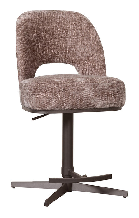 LABEL51 Draaibare Barkruk Port Grimaud Haga-stof - Taupe (zithoogte 59-84cm)