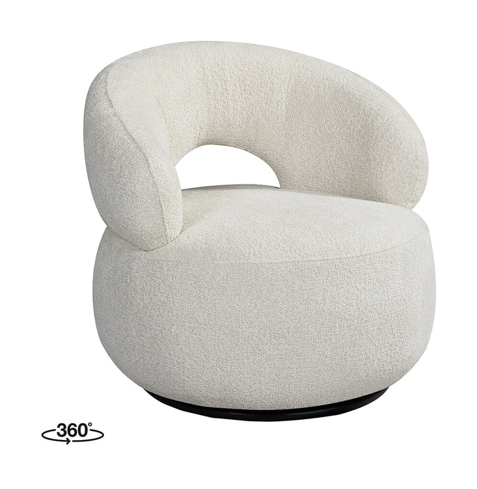 LABEL51 Draaifauteuil Nusenna Bouclé - Naturel