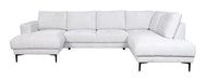 LABEL51 U-Bank Luxor Rechts, 325cm, Chenille - Naturel
