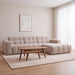 LABEL51 Loungebank Luna Rechts, 327cm, Chenille - Naturel