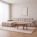 LABEL51 Loungebank Luna Links, 327cm, Chenille - Naturel