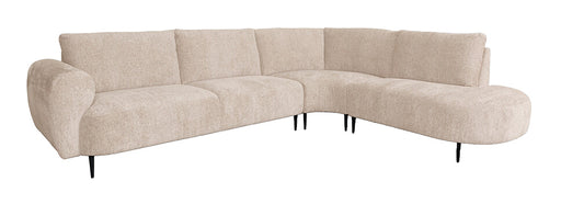 LABEL51 Organische Hoekbank Morato Rechts, 300cm, Geweven stof - Naturel
