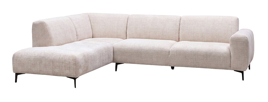 LABEL51 Hoekbank Movidas Links, 286cm, Cremona-stof - Naturel