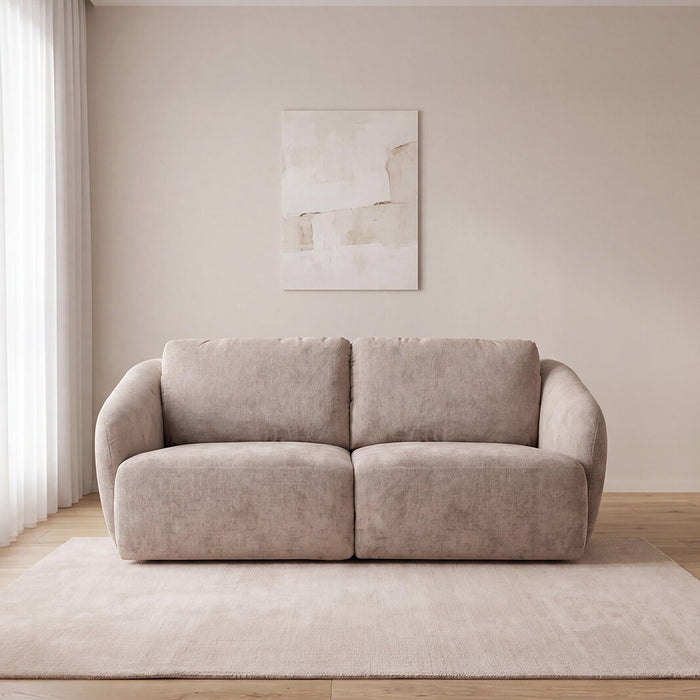 LABEL51 3-zits Bank Matteo 236cm, Maloy-stof - Naturel