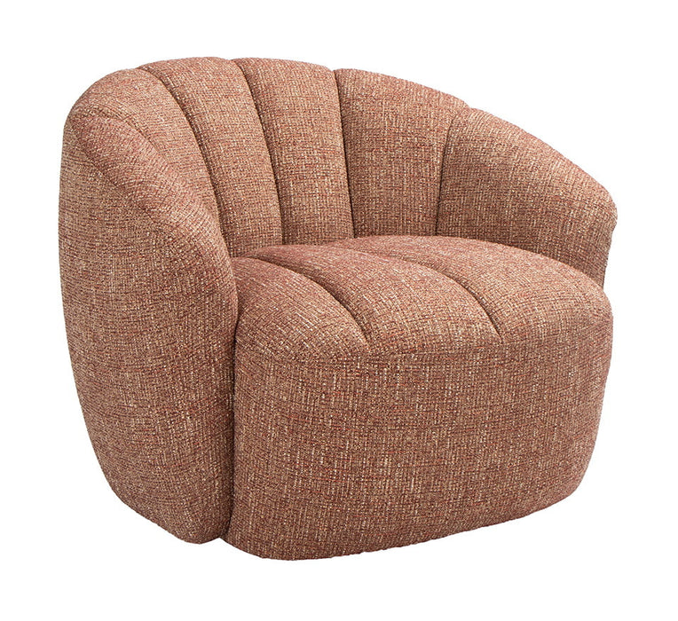 LABEL51 Draaifauteuil Marvito Rustic Weave stof - Burgundy