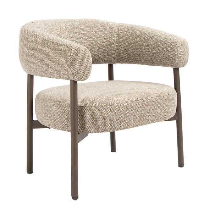 LABEL51 Fauteuil Delfina Bouclé - Mushroom/Brons