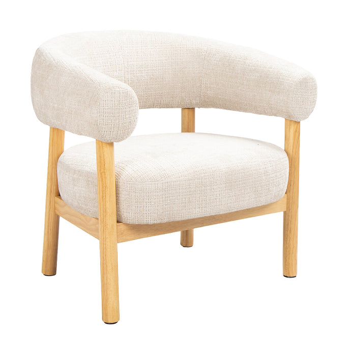 LABEL51 Fauteuil Alegra Chenille en hout - Naturel