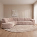 LABEL51 Organische Hoekbank Evito Links, 300cm, Elite stof - Clay
