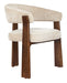 LABEL51 Eetkamerstoel Nice Chenille en walnoot - Naturel