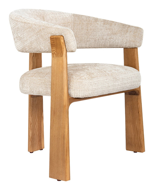 LABEL51 Eetkamerstoel Nice Cremona stof en eiken - Naturel