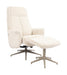 LABEL51 Draaifauteuil Tumba met hocker, Raven stof - Naturel/Taupe