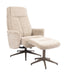 LABEL51 Draaifauteuil Tumba met hocker, Raven stof - Taupe/Brons